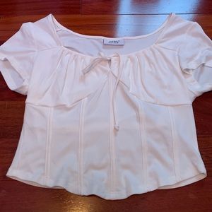 White Corset Tee